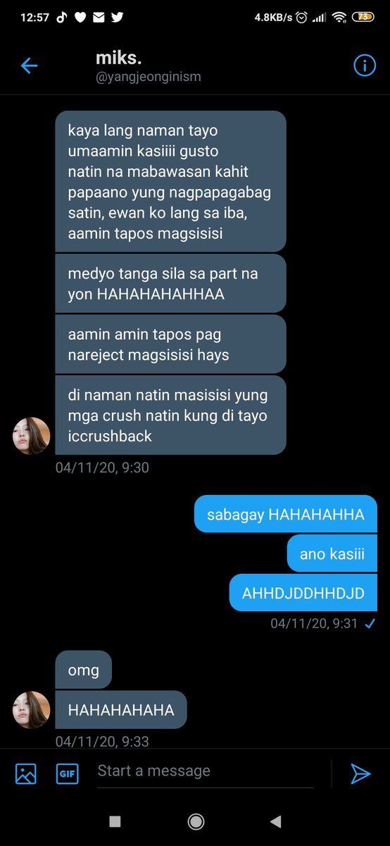 — HETOOOO GAGI HAHAHAHHA YUNG TIME NA CRUSH KO PA SI ANO, IKAW NAGING CONSULTANT KO NO'N HAHAHAHAHAHHQHW actually this is the time na naging crush ko siya the 2nd time HSHDJFBHFH