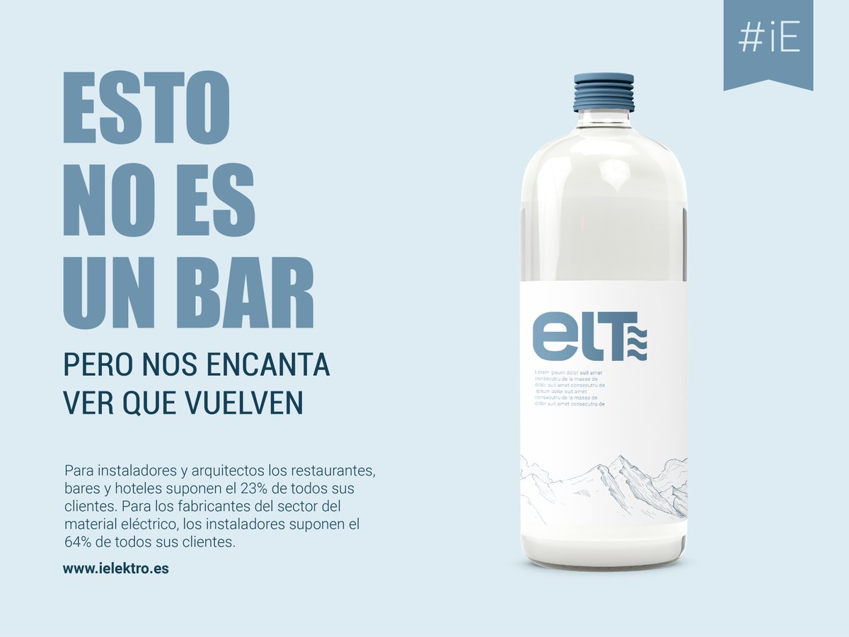 iElektro_es's tweet photo. 🍶 El 51% de la población entra hoy en la #Fase1. Con la apertura de los bares, los instaladores recuperan un sector que supone el 23% de su facturación anual #EstoNoEsUnBar

https://t.co/rYkTZp2gvH https://t.co/E2f70aFg34