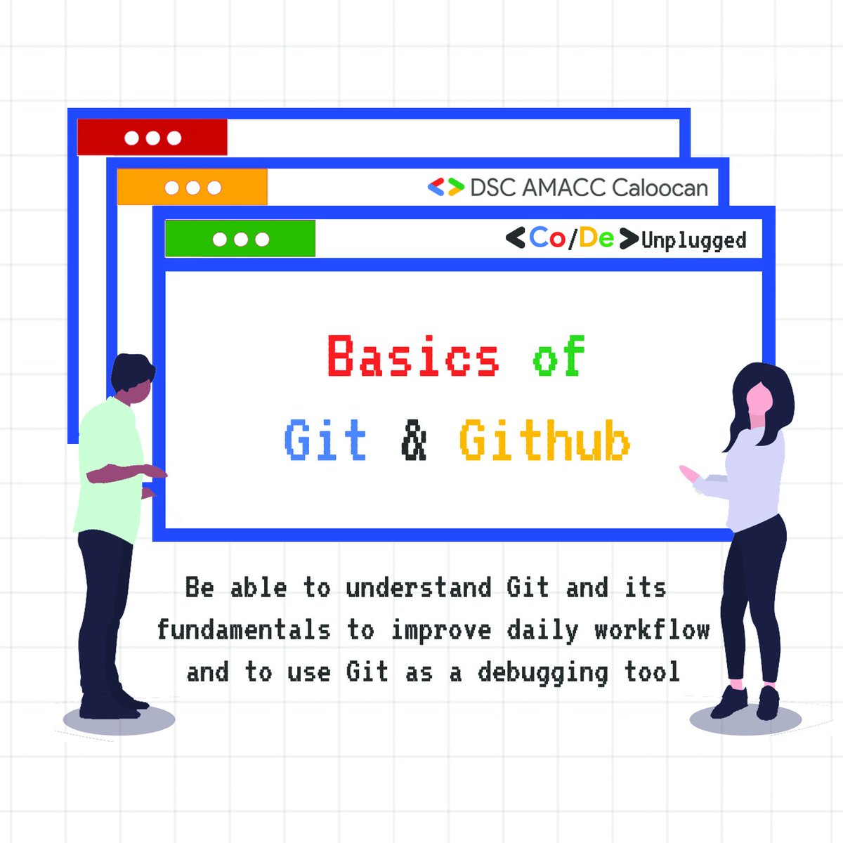 amacccaldsc's tweet photo. We are on our final module for Introduction to Web Development!
This week on <Co/De> Unplugged, we bring you our the module about the Basics of Git and Github!
#DSCAMACCCaloocan
#DSCPhilippines
#DSCatHome
#DeveloperStudentClubs
#CoDeUnplugged https://t.co/G8CYAllJhi