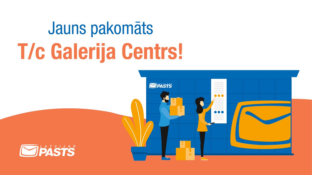 Cienījamie pakomātu lietotāji! No šodienas, 2020.gada 11.maija, jauns pakomāts pieejams arī <a href="/galerijacentrs/">Galerija Centrs</a>  Audēju ielā 16, pašā Vecrīgas sirdī! Aicinām izmantot pakomātu sniegtās iespējas! 📦
Mūsu aktuālie pakomāti: pastastacija.lv/terminals?acti…