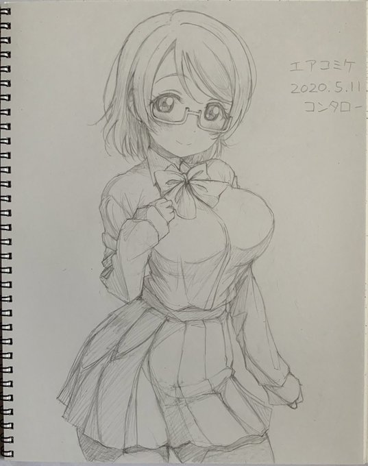 エアスケブ6枚目。花陽ちゃんリクエストありがとうございました!!!!!花陽ちゃん描いてて楽しかったですー!!??1週間かかってしまいましたがリクエスト全て描くことが出来て嬉しい!!見てくださる皆様のおかげです!!最後までありがとうございました!!!!!! #エアコミケ #エアスケブ 