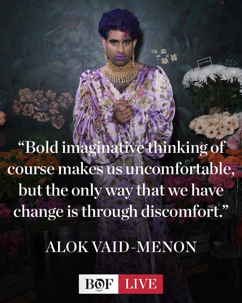 Today's #MondayMotivation comes from our #BoFLIVE with performance artist and designer <a href="/alokvmenon/">ALOK</a>. bit.ly/2xEr7eO