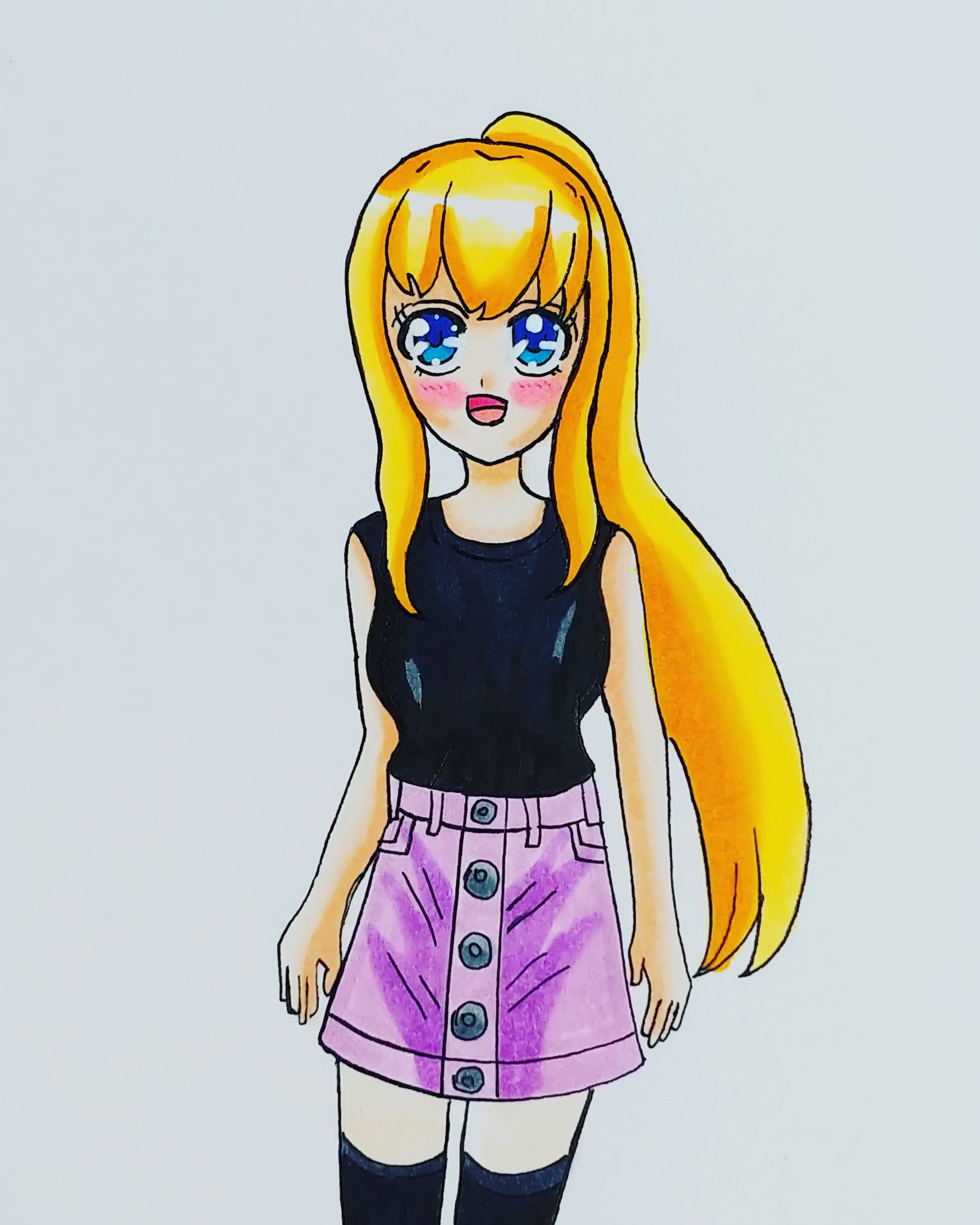 星海遥琉 絵の受付け中 イラストレーター Skeb準備中 オリキャラの躑躅森 舞を描きました オリキャラ イラスト好きな人と繋がりたい 絵描きさんと繫がりたい 絵師さんと繋がりたい オリキャラ 可愛い 女の子イラスト 創作 コピック イラスト