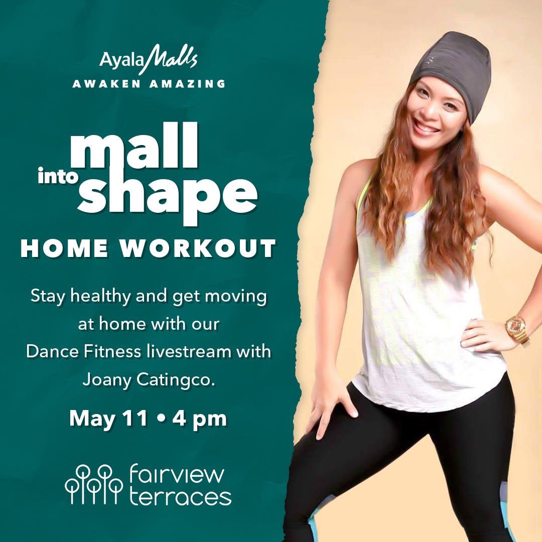 Set your alarms at 4pm today as we get into a fun fitness session with dance teacher, Joany Catingco. Enjoy her easy-to-follow routine for our MALL INTO SHAPE on our FB page.