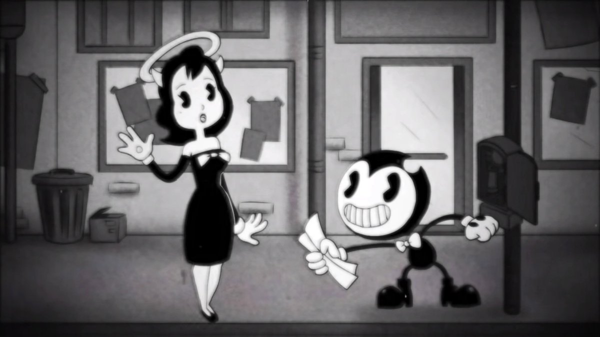 Here is white!Bendy and Alice (From the Bendy cartoons.)White Diamond (From Steven Universe)Blank (Five Nights at Candy& #39;s)Last but not least, Mecha Spiral from the Shadow Servants AU by Shadow Vortex (I know he& #39;s mostly black but he has some white on it, does it count?)  https://twitter.com/Alice5772...