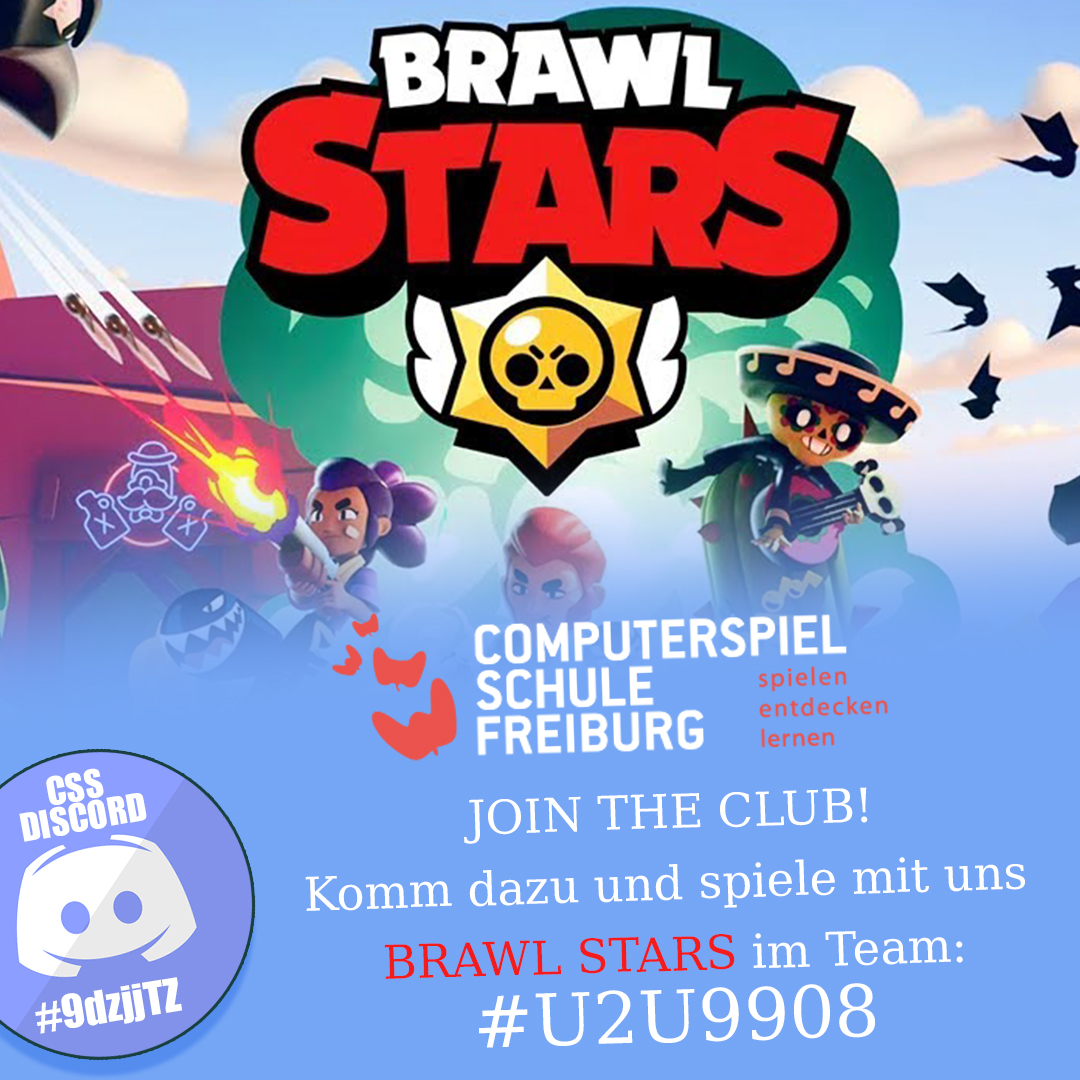 Unser neuestes Spieleangebot mit euch ist das gute Brawl Stars. Wir haben einen Club aufgemacht, in den ihr joinen könnt. Hier triffst Du auf viele andere Spieler*innen aus der ComputerSpielSchule sowie auf die Dir bekannten Profi-Spieler*innen Maria, Caro, Marco und Dominik ;).