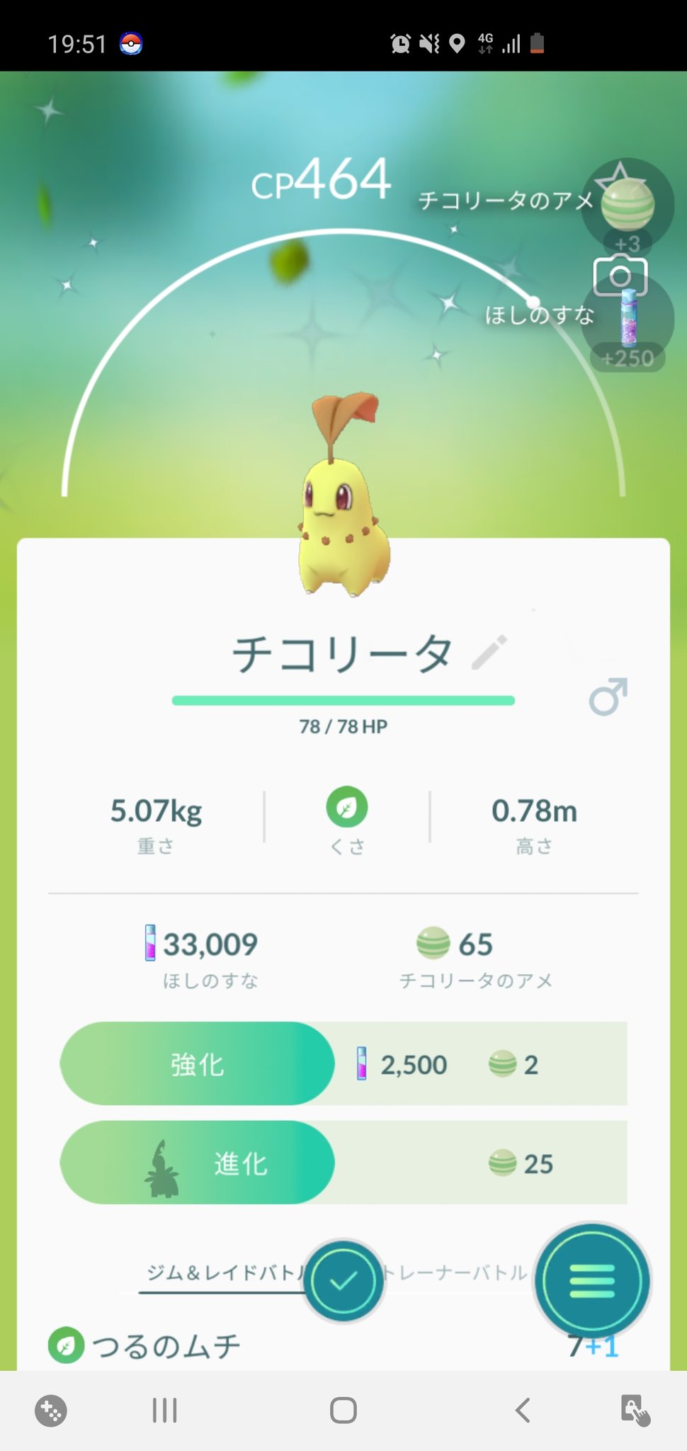 ばれんた チコリータの色違いゲットした 梨みたいな色してる この1週間で5匹目 ポケモンgo 色違い T Co En867d2syh Twitter