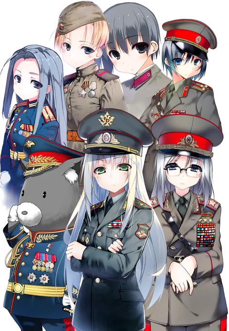 流石にここ暫くなにも上げないのもまずいと思ったので。
ロシアがこの前戦勝記念日だったのでロシアイラストを集めてみたけど地味に描いてた 