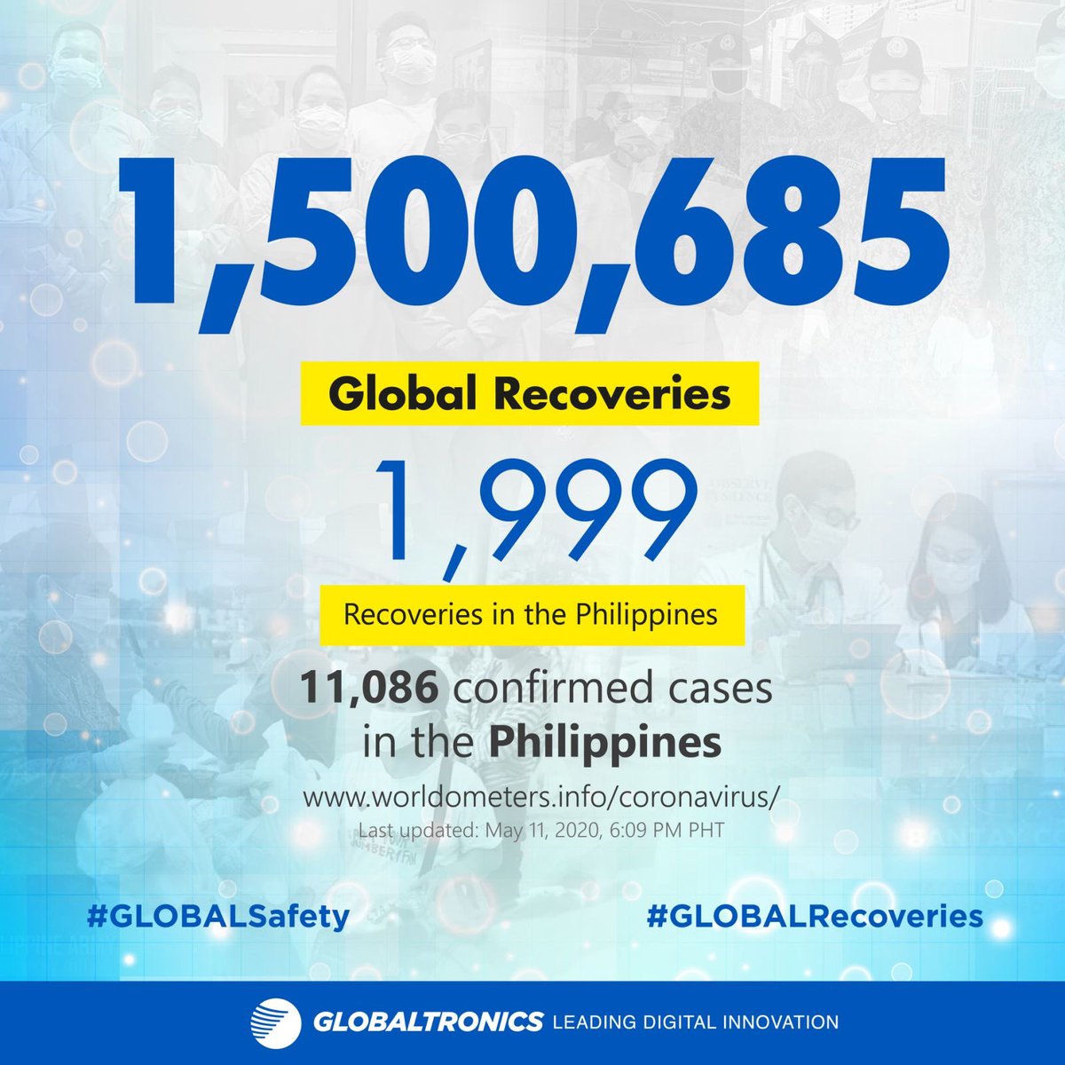 GlobaltronicsPH's tweet photo. Let’s keep increasing the number of recoveries, stay home. 
#GLOBALRecoveries #GLOBALSafety https://t.co/ThjUcxPXiA