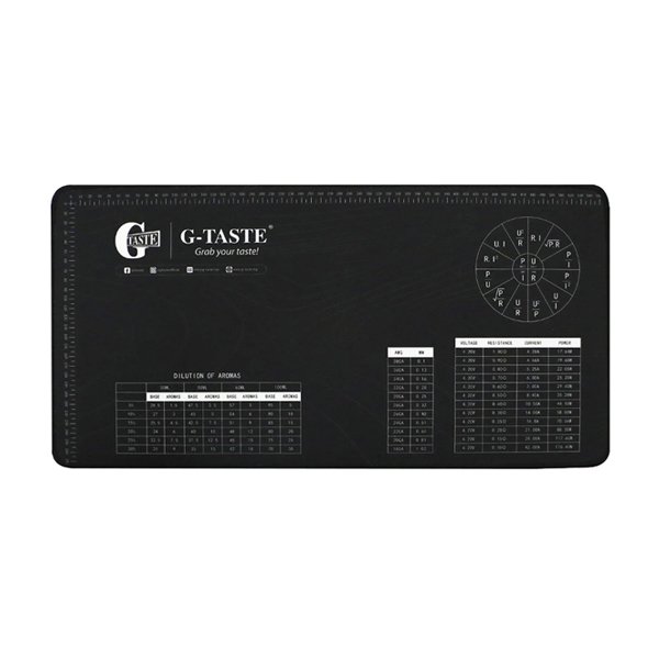 ECIG SPACE vous propose un outil est utile pour vos montages et vos DIY : le tapis reconstructible de G-Taste qui vous donne des informations utiles:
-Le tableau du taux de dilution d’arômes
-Les formules de loi d'Ohm
-Les tableau des differentes valeurs.
ecigspace.com/fr/outils/4375…