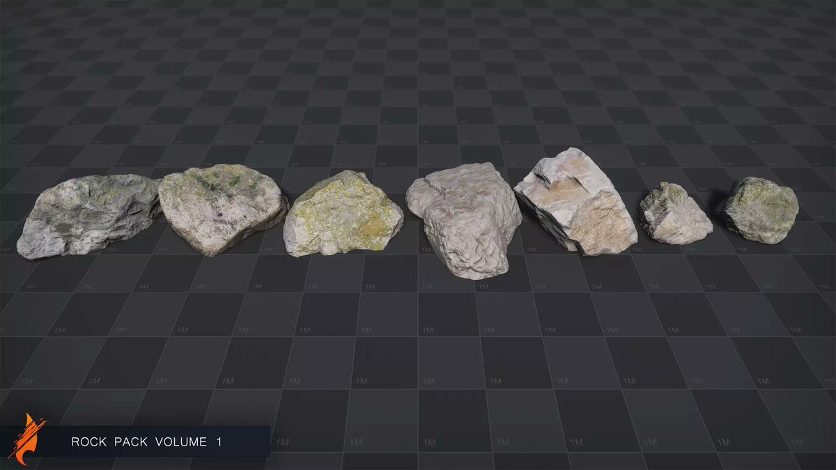 EmberGlitch's tweet photo. We have published an asset pack from our rock scans for the Unity asset store.
Game-ready models with realistic 4k textures.

Check it out!
https://t.co/k9dzcdM5j0

#unity3d #madewithunity #photogrammetry #gamedev #gameart https://t.co/ah3lFbTC9K