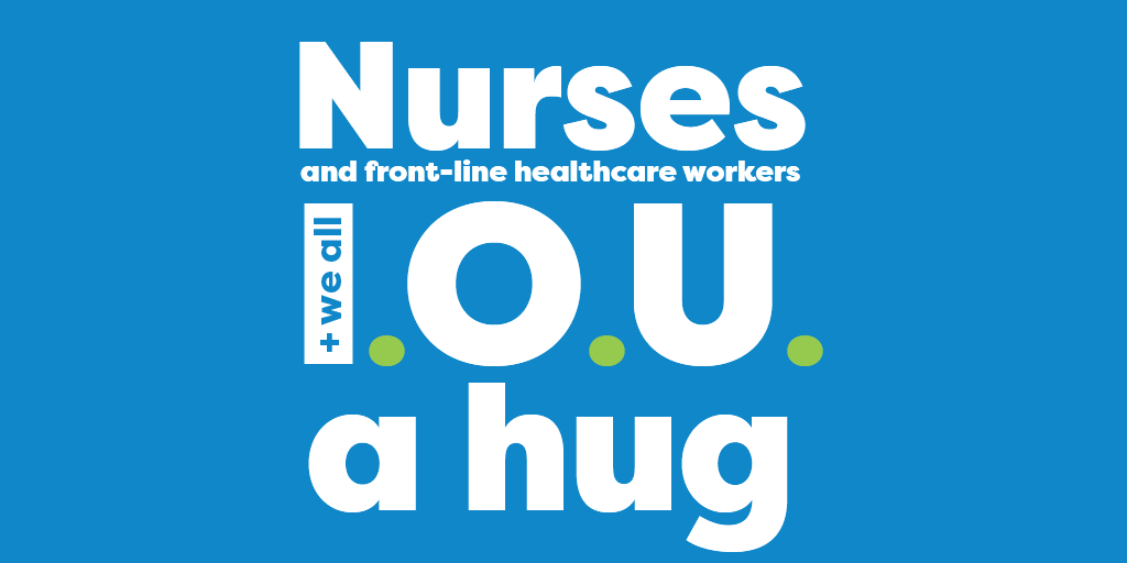 CUAbanking's tweet photo. #NationalNursingWeek, let’s show gratitude for those who keep us safe &amp; healthy with an IOU for a hug—to be redeemed when it’s safe. Visit https://t.co/u98LkKgJSB to download your copy or find IOUs to share with loved ones to help plan for the moments we’re all looking forward to https://t.co/R6YoowAw0n