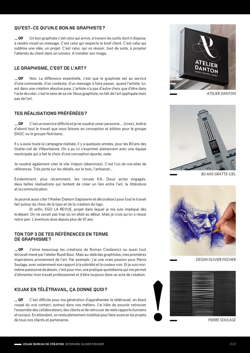 kojakcreation's tweet photo. 🖋 Retrouvez aujourd’hui l’interview Olivier Fischer , directeur de création chez KOJAK.
> https://t.co/27Mr2LsaAN https://t.co/oY6xmGTx3e