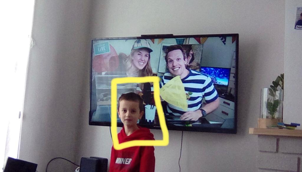Little bit of editing to our selfie today! Nathan wanted to be like Maddie & Greg! @maddiemoate @gregfoot #letsgolive