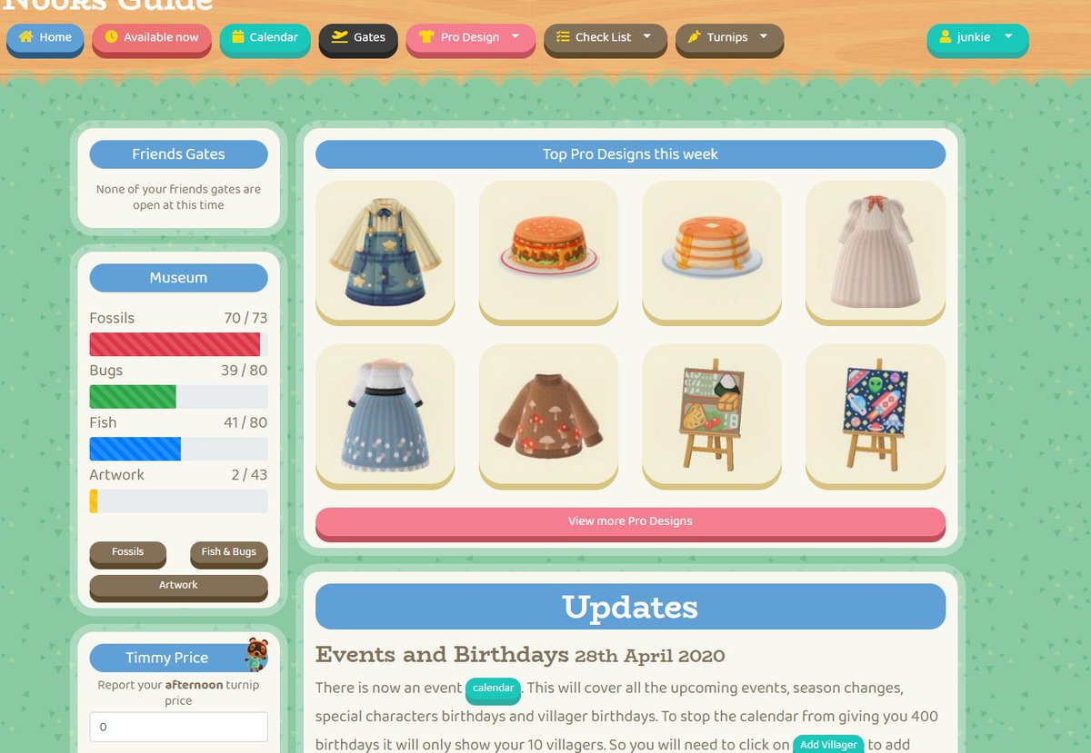 nooksguide's tweet photo. Pro design update!

*Top 8 designs of the week now show on home page.
*Rate system is improved so one 5 star review isn't higher than five 4 stars
*Reporting tool updated
*Creators can see if design has been reported

I now need to check all the reported designs. Give me a week https://t.co/ADb2ODimxU
