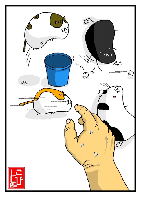 リバウンドを制する者はゴミを制する‥ネコ#猫好きさんと繋がりたい #猫がいる暮らし #猫のいる幸せ #猫 #イラスト #絵 #ゴミ #ゴミ箱 #スラムダンク 