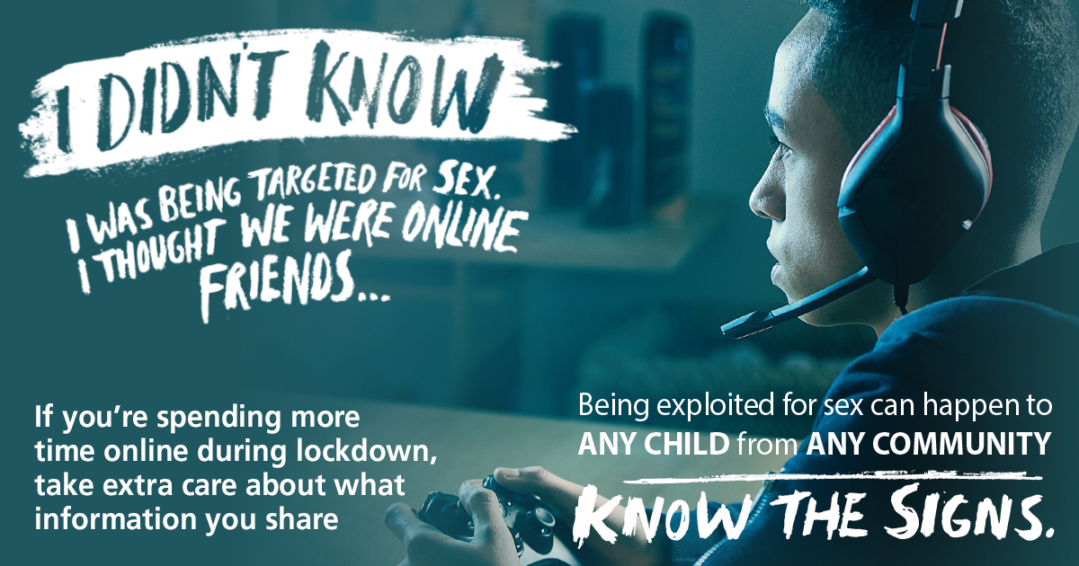 spacepsm's tweet photo. Know the signs of online grooming? Children talking
about older online friends, being secretive, getting
lots of messages/calls or worried about being away
from their phone? They might be at risk. More info
online. [https://t.co/LwEndleIqC]
#Exploitation #youngpeople #Devon https://t.co/ee2lda4qcw