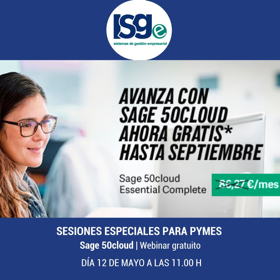 Advantys_'s tweet photo. WEBINAR GRATUITA ISGe "Sage 50cloud, al evolución de Plus y Eurowin. Una herramienta que aúna gestión y contabilidad."
https://t.co/SlrkwI24JK https://t.co/9TvjetMBaW