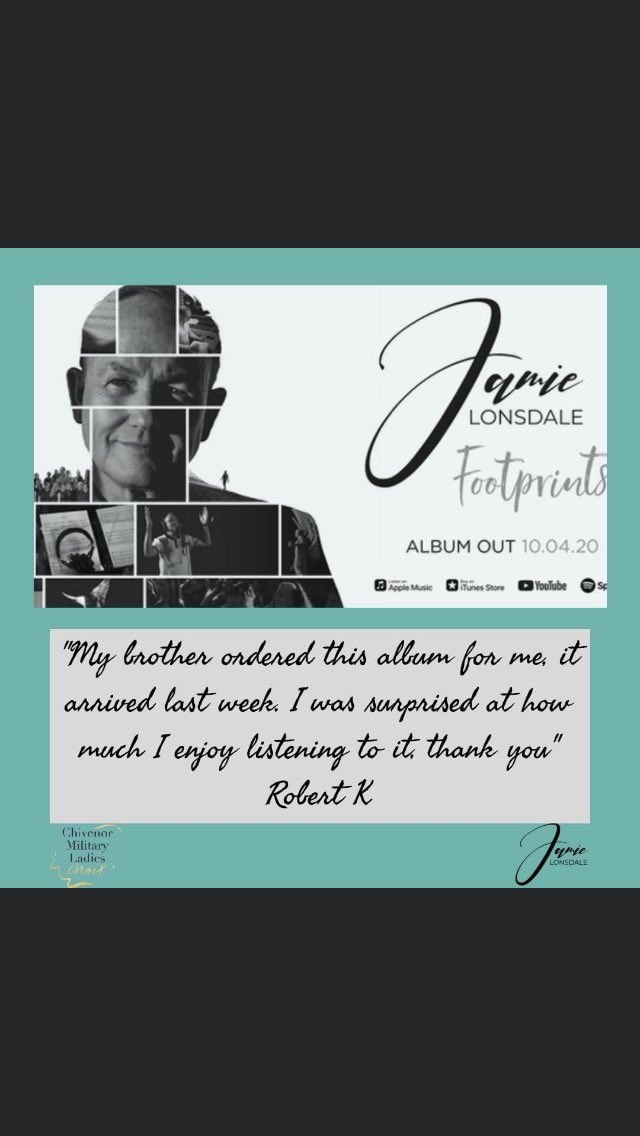 Milwiveschiv's tweet photo. We love hearing from you about the album Footprints, please do keep sending us your words and pictures. Thank You so much for sharing! 😘
#therapy #meditation #soothing #MilitaryWives #lockdownmusic https://t.co/2j3xg6l0Rp