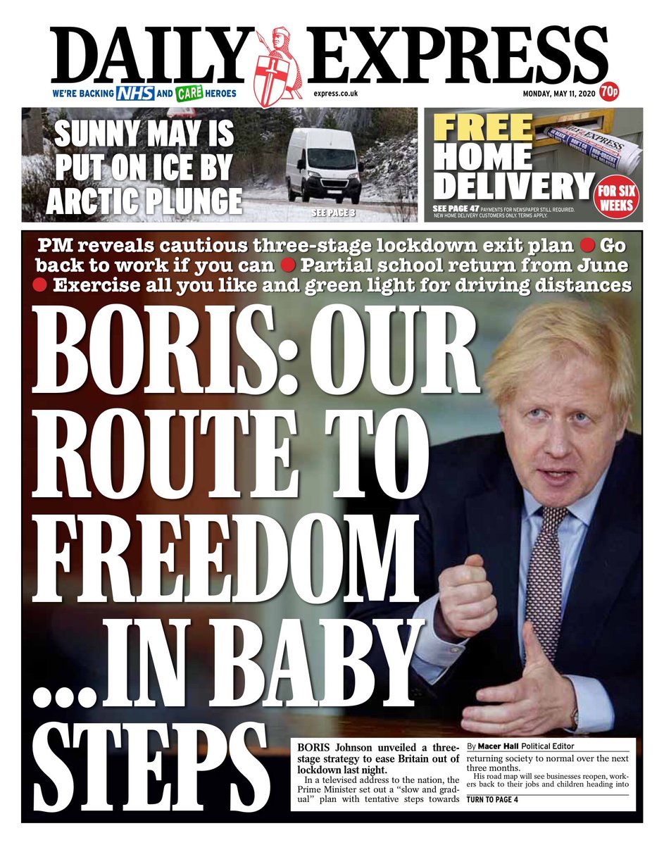 𝙵𝚛𝚘𝚗𝚝 𝙿𝚊𝚐𝚎𝚜 𝚃𝚘𝚍𝚊𝚢 Boris Our Route To Freedom In Baby Steps T Co 1iv24tq97w Macer Hall Frontpagestoday Uk Dailyexpress Buyapaper T Co 34ai475ouh