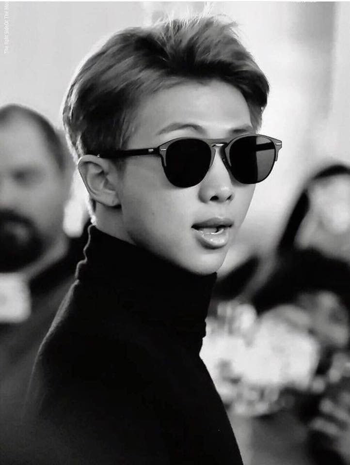 Today’s celebration is  #RM Our beautiful leader  #Namjoon in Black & White Pictures