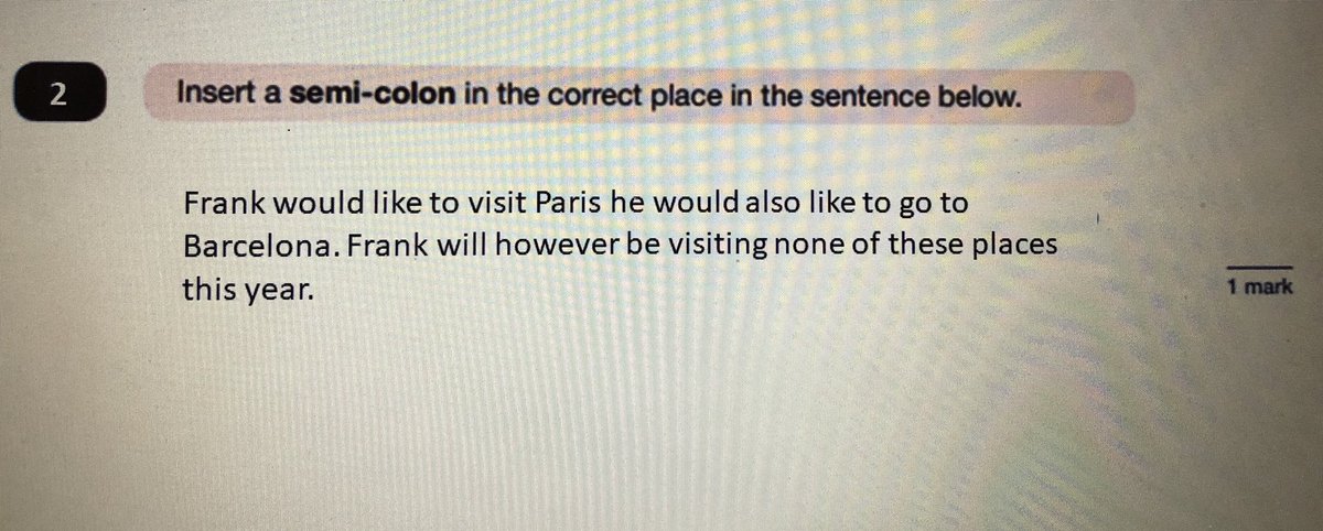 Alex_Bramley3's tweet photo. Todayโs Grammar questions for my Year 6s! #LockdownSATs #edutwitter #stayingalert #Year6 https://t.co/7kMsO4E4IN