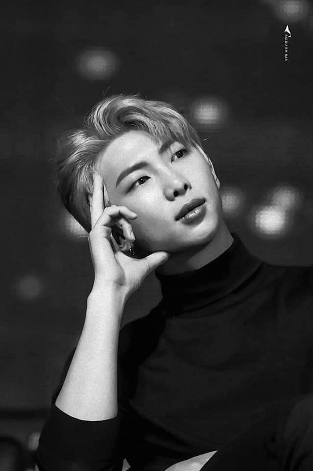 Today’s celebration is  #RM Our beautiful leader  #Namjoon in Black & White Pictures