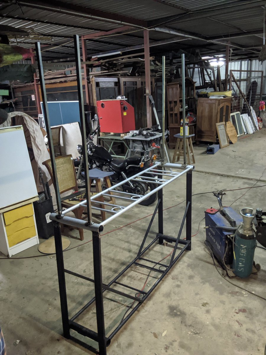 martingwheeler's tweet photo. Making a firewood storage unit https://t.co/f9wTIFSTEi