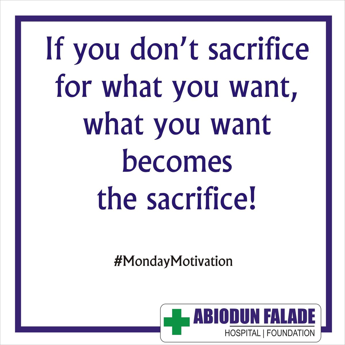afhospitals's tweet photo. It's a brand new week. Let's keep pushing and making those sacrifices....#itwillpayoffeventually #thatsapromise✋
Good morning.
#mondaymotivation
#abiodunfaladehospitals
#abiodunfaladefoundation https://t.co/BtyYU7iP1a