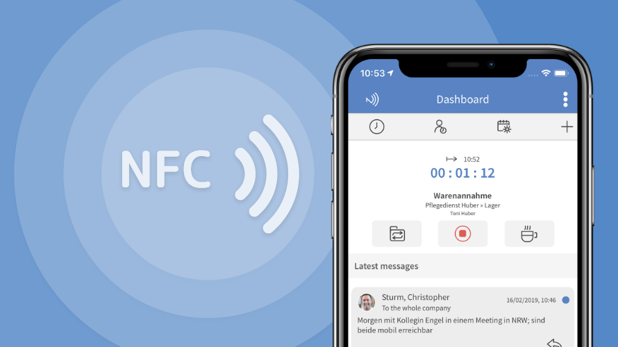 TimeTac's tweet photo. 🎆Neu: NFC-Zeiterfassung fürs iPhone! Ab sofort ist die mobile #Zeiterfassung 📱 in Kombination mit #NFC-Tags nicht nur für Android, sondern auch für iOS bei TimeTac erhältlich. Entdecke wie du diese nutzen kannst und welche Vorteile sie dir bietet: https://t.co/32l10J15Hw https://t.co/N2dShAuDDY