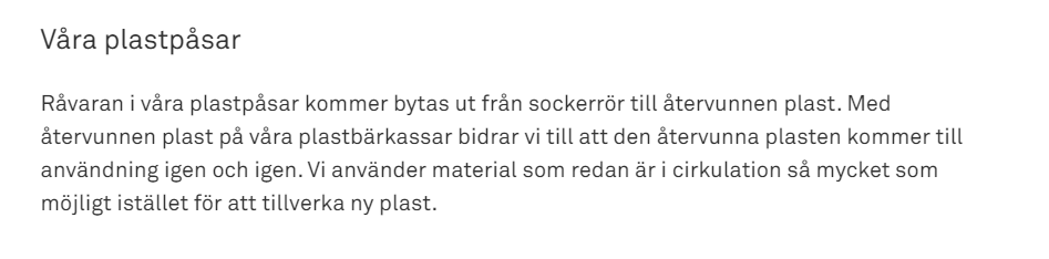 ROGSAHL's tweet photo. Varför betalar jag massa plastskatt på något som inte ens är plast? Ica och Coop har kassar av sockerör. Kan någon förklara detta?  #svpol https://t.co/9yoF6yei1C