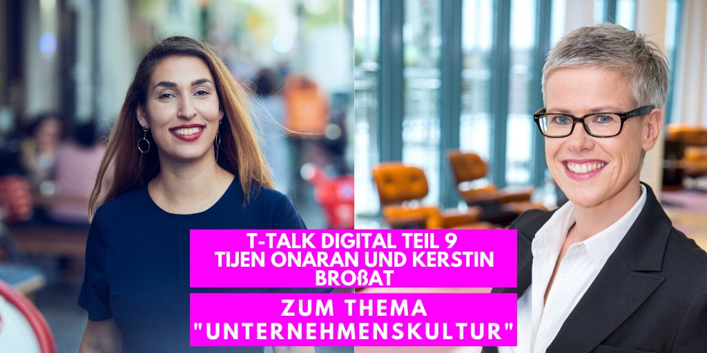 gd_women's tweet photo. #EventMonday ☺️✨ Merkt euch den Mittwoch vor! #TTalkDigital mit @TijenOnaran und Kerstin Brokat von @AccentureDACH. Es geht um das spannende Thema #Unternehmenskultur.  

👉🏻 zur Anmeldung https://t.co/DHN8sPR9DN https://t.co/3PhqbSBDQq