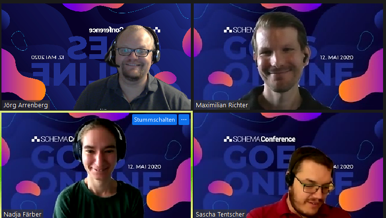 JArrenberg's tweet photo. Generalprobe für die Developers' Lounge auf der #SCHEMACon goes Online. https://t.co/MnupuLPiLe