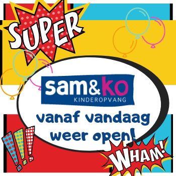 RasterDeventer's tweet photo. Vanaf vandaag zijn alle locaties van Sam&ko weer open. Zien we je snel weer? Wij kijken er naar uit!
#samenko #deventer #kinderopvang #raster #bso https://t.co/Xs967CuT7o