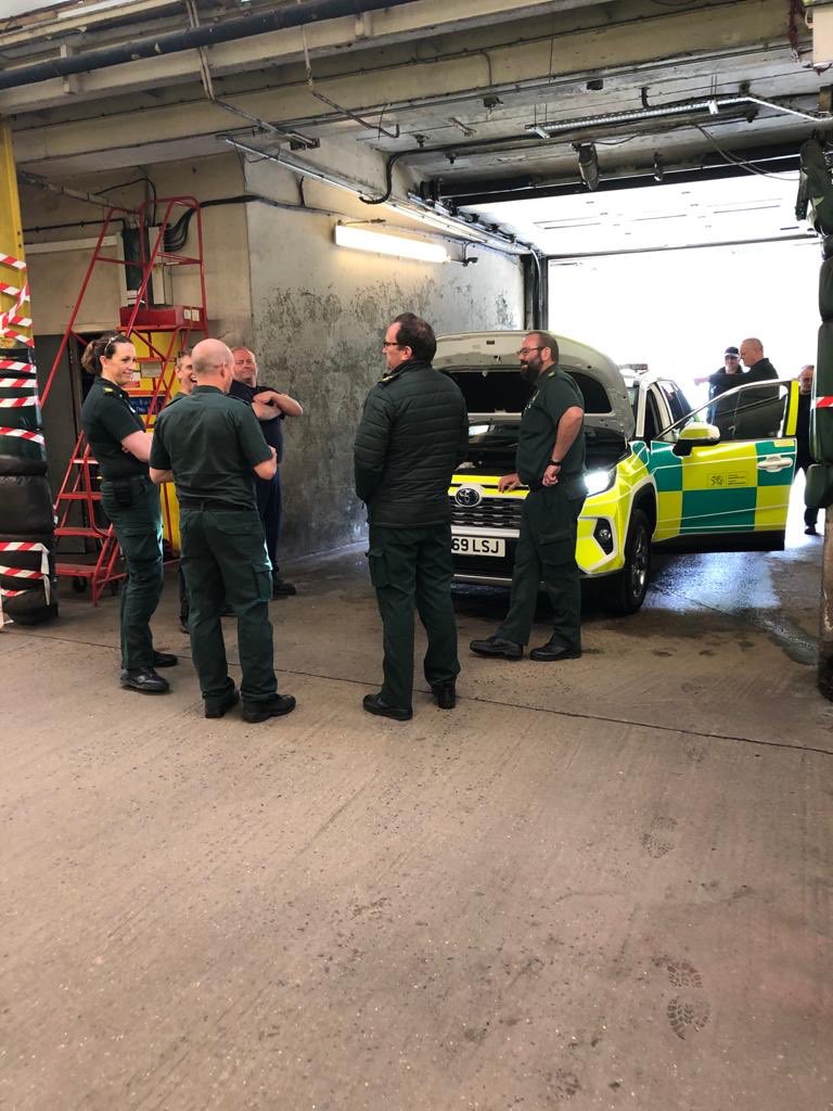 Showing the key features of the new RRV to the teams at Blackweir station <a href="/WelshAmbulance/">Welsh Ambulance</a>
