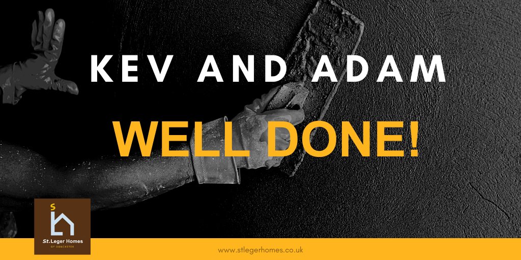 StLegerHomes's tweet photo. Even more staff members going the extra mile to help others – well done Plasterers Kev and Adam who worked longer hours to get a property ready in double-quick time for someone facing homeless and in desperate need of accommodation. Your dedication to customers is appreciated! https://t.co/n5XDyR9qO1