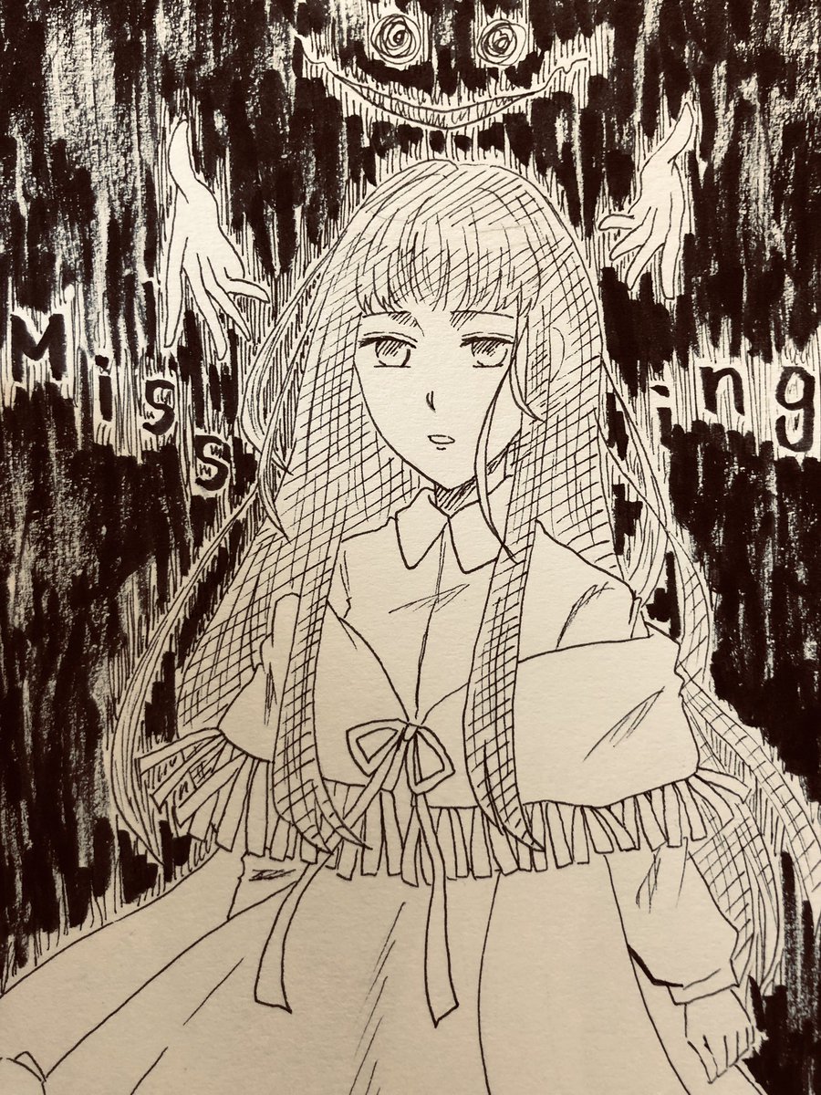 #甲田学人
#Missing
#アナログイラスト

いまだにあやめちゃんの服の構造がわかりませんw
ケープ?どうなってるの…… 