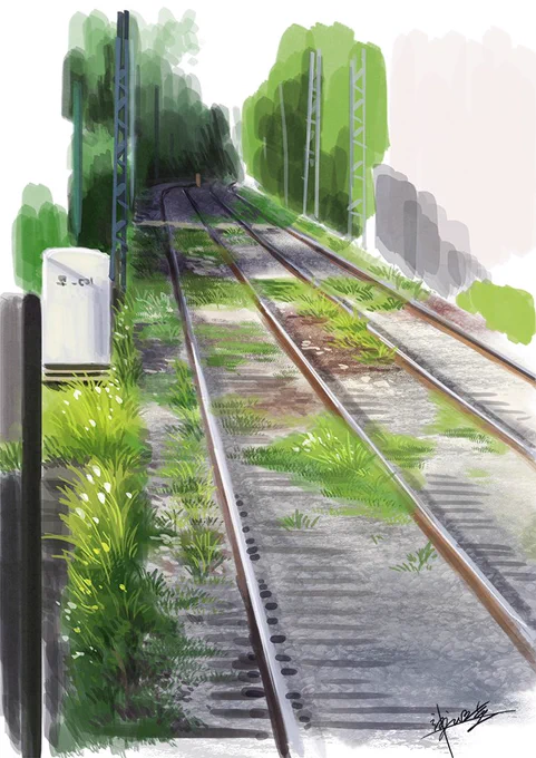 #緑で繋がるみんなの輪
木とか茂みばっかりスケッチしてる。他もスケッチしないと、、、! 