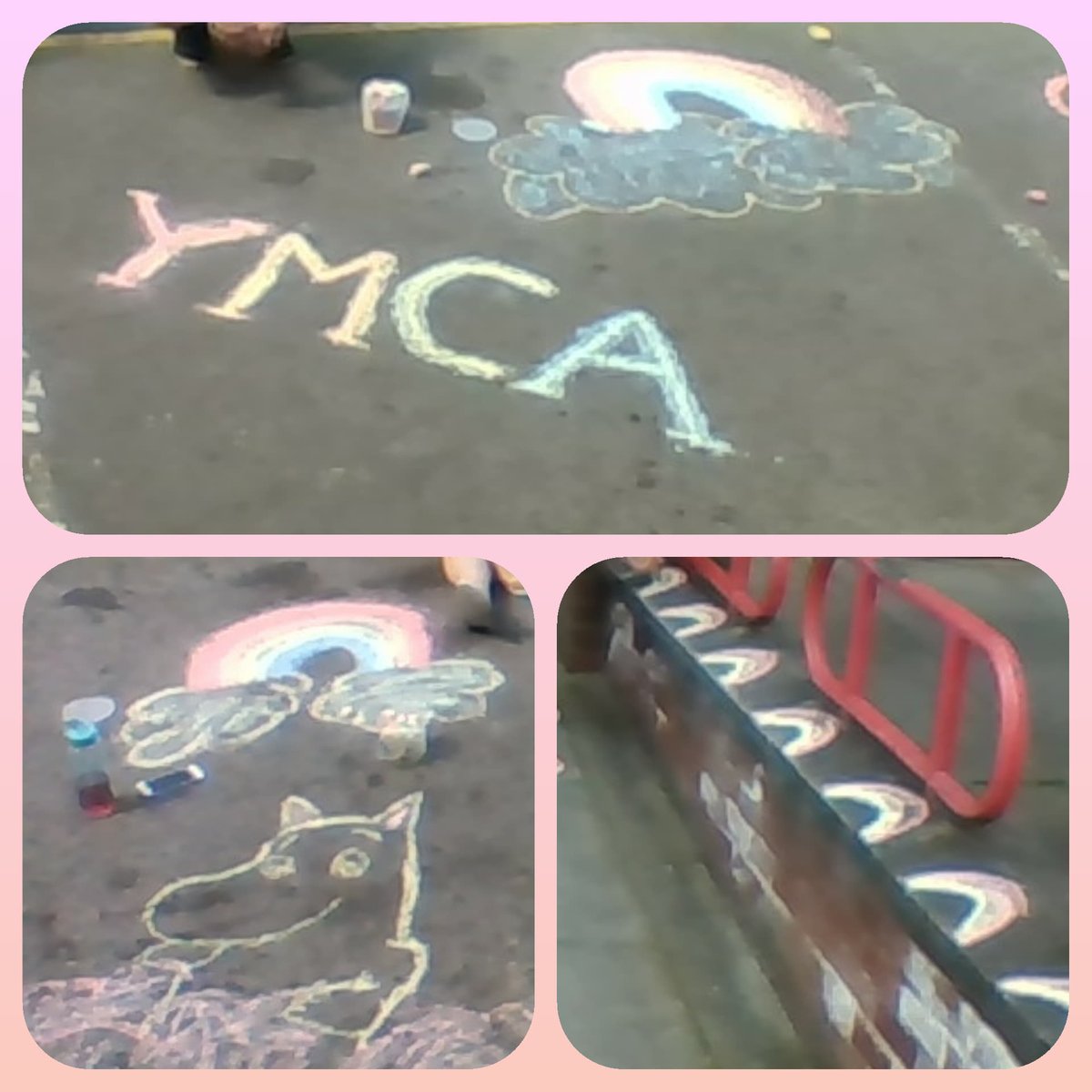 YMCADoncaster's tweet photo. Our residents have also been busy over the weekend decorating our car park with chalk drawings. We think they look wonderful!

#BeatTheBoredom #socialdistancing #colourful #Doncasterisgreat https://t.co/RmusXQ1FpT