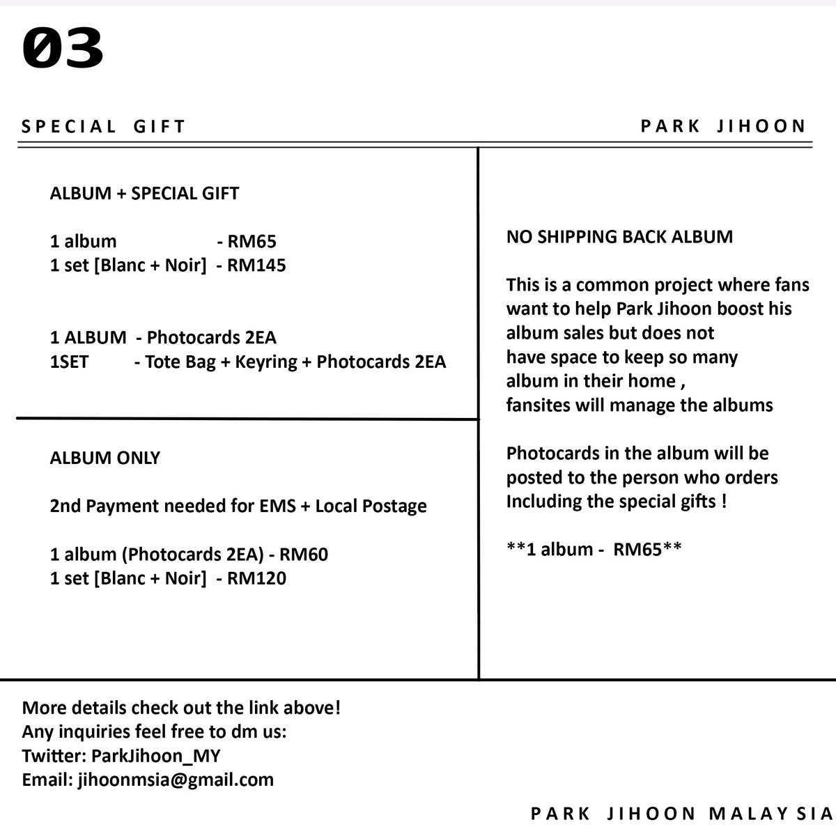 Parkjihoon_MY's tweet photo. Park Jihoon 3rd Mini Album "The W" Malaysia G.O. Project 🇲🇾🌸
➖

We represent Malaysia MAYs to start this project and reach out to Maroo Ent. 

Details below ⬇️

DEADLINE: 21 MAY 2020

➖

Form: https://t.co/YN0P3onWgY

#ParkJihoon #박지훈 #The_W #박지훈_3rdMINIALBUM https://t.co/mSbIVvlgdo