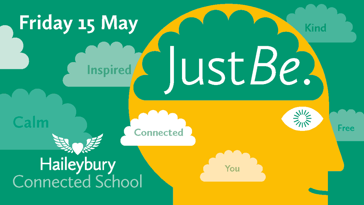HaileyburyUK's tweet photo. Just Be ⛅️

A day of uplifting activities and events to support positive mental health and wellbeing in our pupils and staff 🙌

This Friday 🗓

#ConnectedHaileybury @Hbury_Wellbeing https://t.co/0y75nEARf4