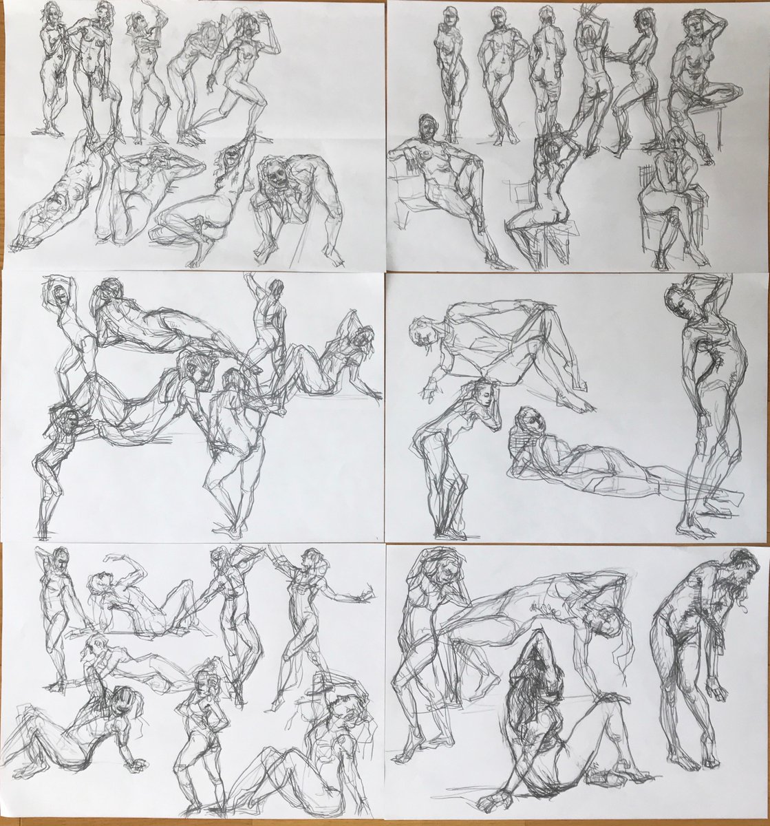 ネットのポーズ集を見ながらチマチマと描くのが楽しくなってきました。小さいサイズで描くのにも慣れてきた気がする。
早く描こうとしても1分ではむりなので、2〜3回再生を繰り返しています。
時々よく描けたと思えるのもあるけれど、書き損じも同時に晒しています。 