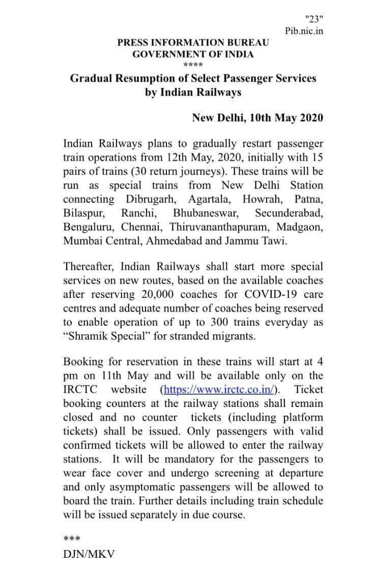PriyaGu46771412's tweet photo. Railway Ministry has planned state wise train 🙏 Public don’t need to be panic, government will plan everything. Only we need to keep patience in this unfortunate outspread of Covid19 pandemic 😊
#stayhome #StaySafe #StayStrongIndia @RailMinIndia 🙏 @PMOIndia @myogiadityanath 🤟 https://t.co/Lh4ATZMUgk