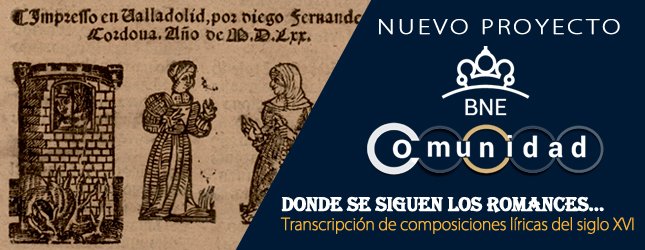 BNE_biblioteca's tweet photo. La semana pasada completasteis ¡en menos de 24 horas! el proyecto de transcripción colaborativa de un pliego poético de 1560. Pedisteis más, ¡y aquí están!
Nuevo proyecto: «Donde se siguen los romances…»
👉 https://t.co/Tq7tmvEzlD
#LaBNEcontigo #ComparteBNE #LaCulturaEnTuCasa https://t.co/z3DF2KqDOB