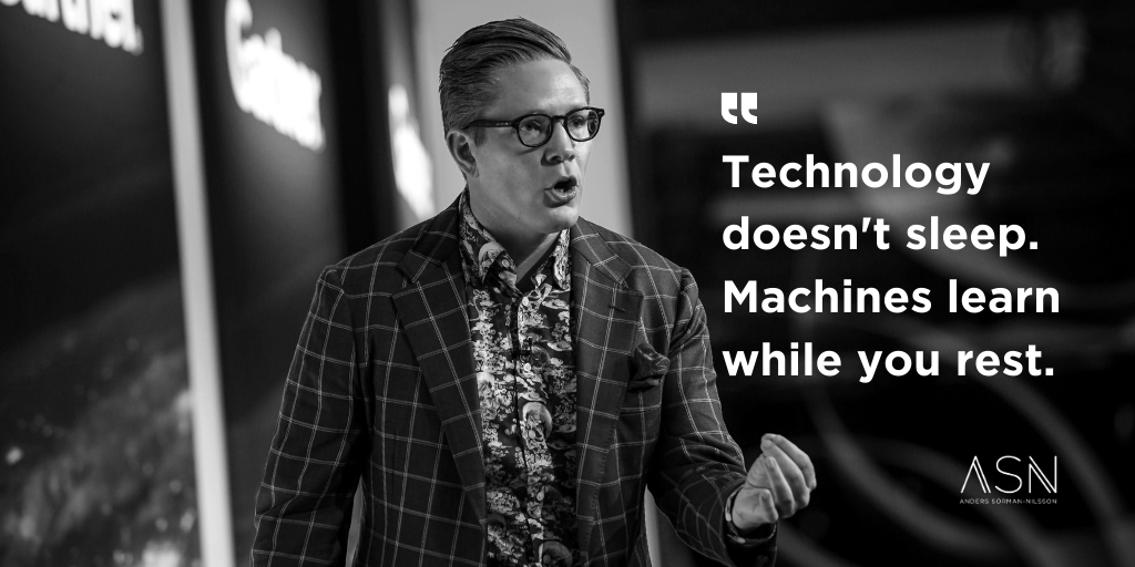asormannilsson's tweet photo. Your thinking is being carried out by robots and AI - it does sound dystopian, but it really is a call to arms for you as a human to reconnect with your #curiosity, #creativity and #humanity, and to spur new learning, new business models, and to craft ideas for a new economy. https://t.co/Ao4dyuyiTr