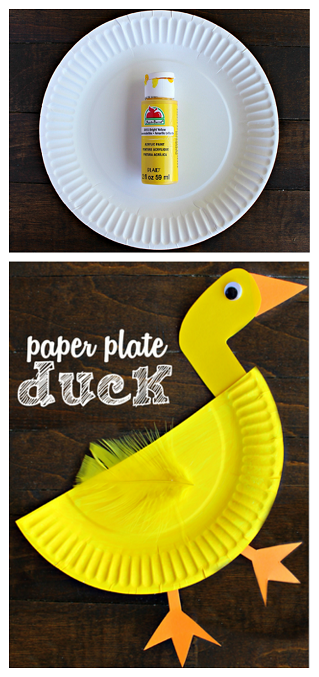 Paper Plate Duck Craft Idea