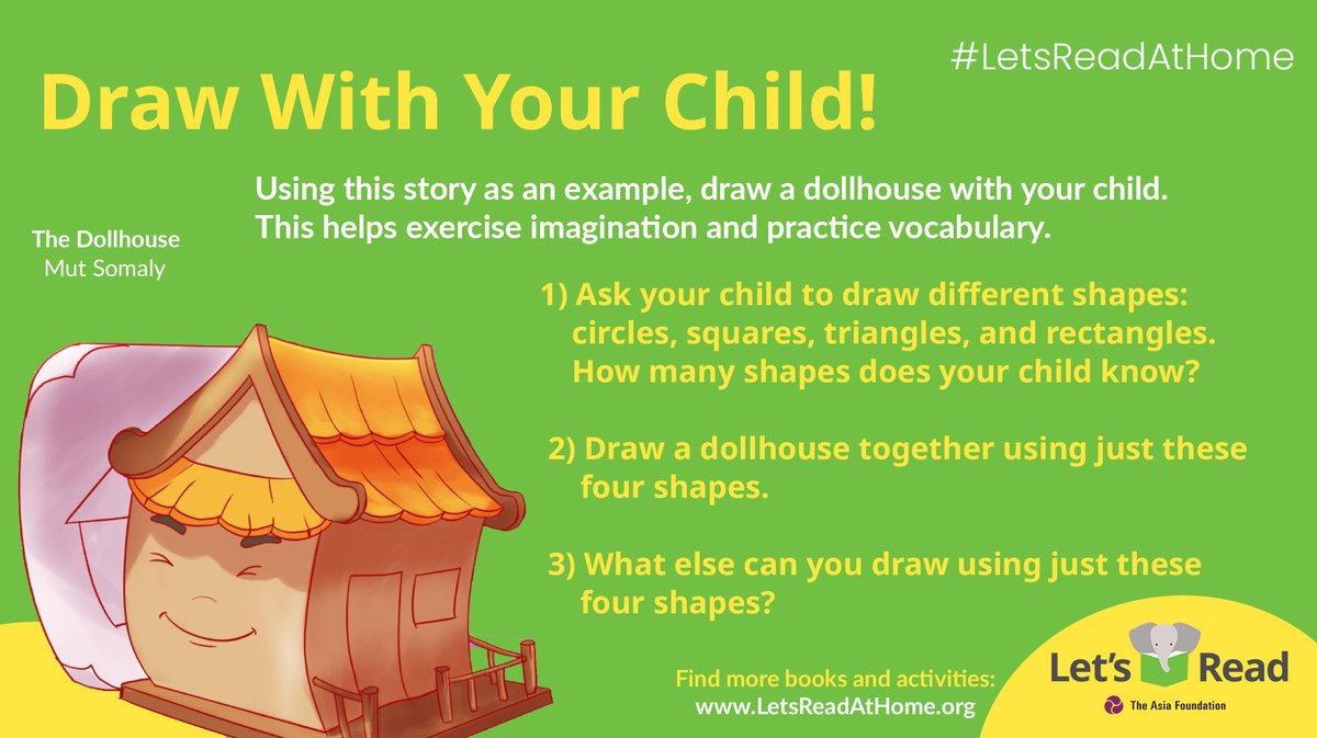 m_jkhan's tweet photo. Reading Tip to Parents: Why not draw together? This is fun way for your child to stay engaged.
The Dollhouse: https://t.co/UmMdbEIORo
Find more fun books and reading activities: https://t.co/kfbm8YEVVZ
#LetsReadAtHome
#LetsReadAsia https://t.co/aR29Pm3eHh