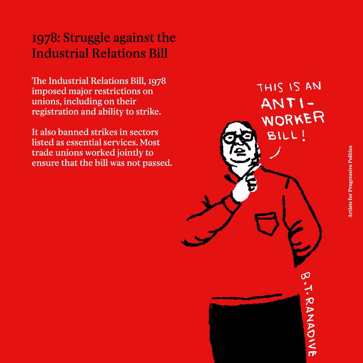 The fight against the Industrial Relations Bill brought all the trade union centres to a common platform. (6/n)