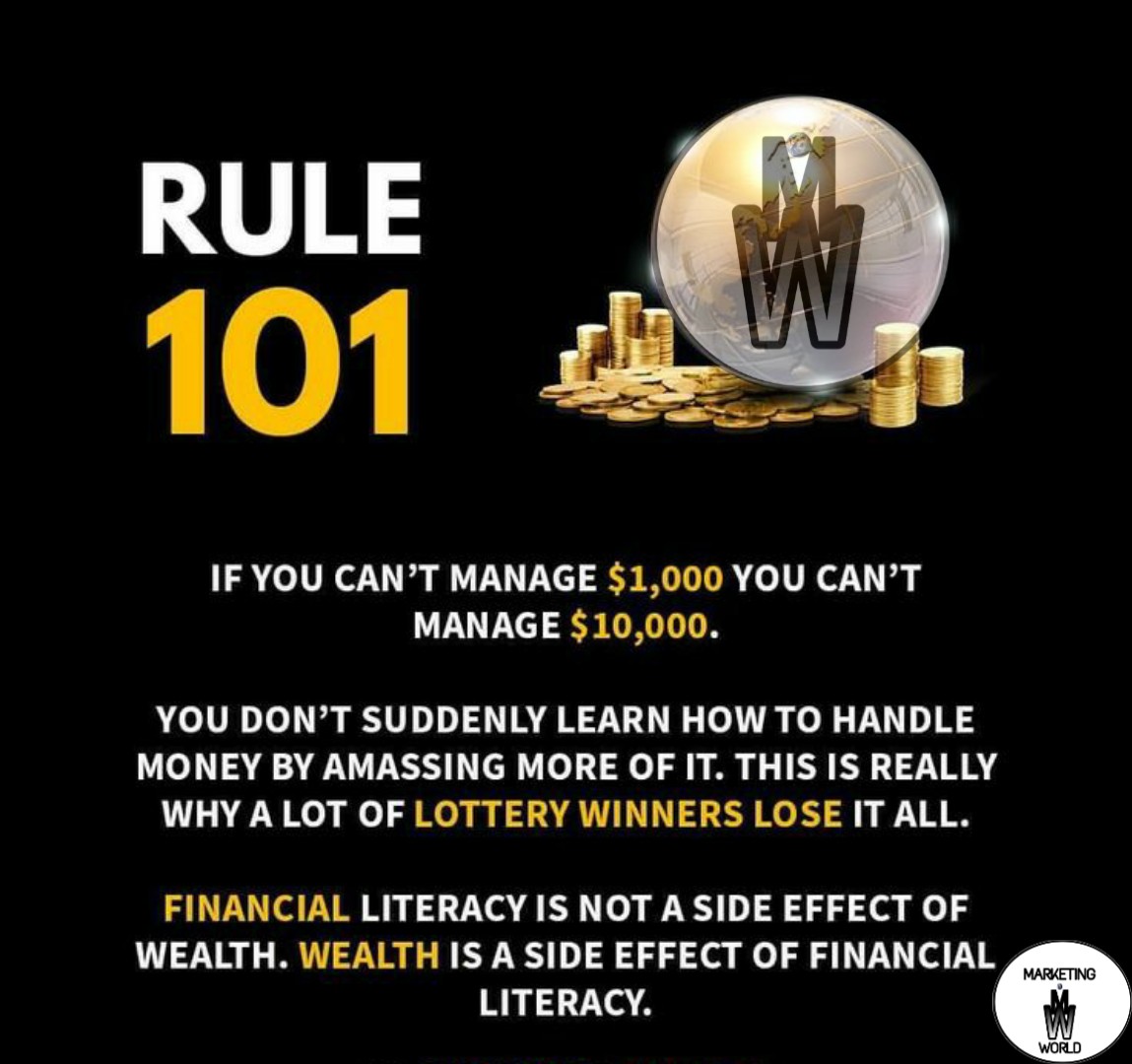 world4marketing's tweet photo. Rule 101🤔
#rule101 #ruleofmoney #moneytips #marketingstrategy #makemoney #work #money #rich #sell #marketingtips  #businesstips #startup #goals #success #business #mindset #growth #analysis #entrepreneur #marketing #marketingworld #entrepreneurship #marketskills #businessidea https://t.co/JaSO7CIZvi