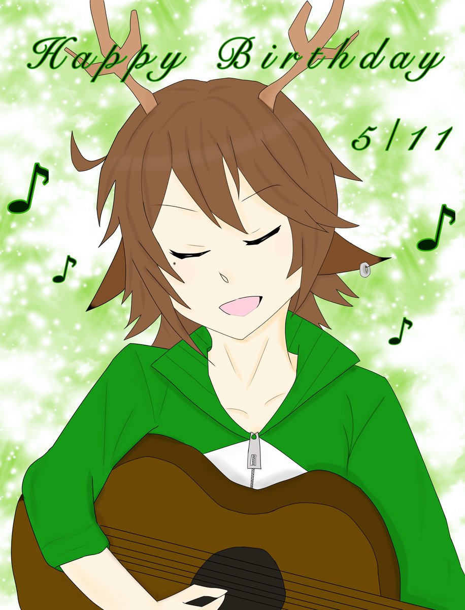 月華 夢見少女 山小屋掲示板イラストコーナー お誕生日おめでとうです 素敵な年になりますように これからも応援してるよ